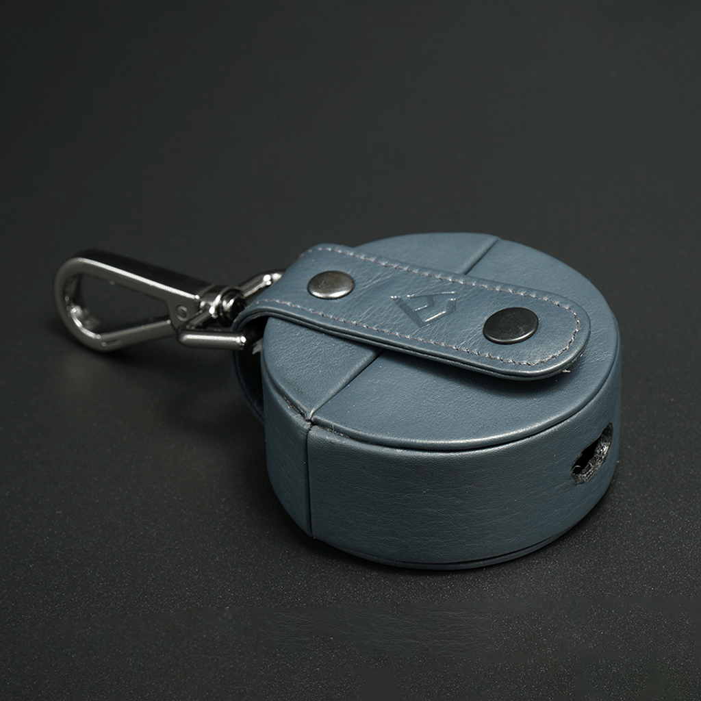 AirSpin Leather Case-Navy blue ( Airspin not included)
